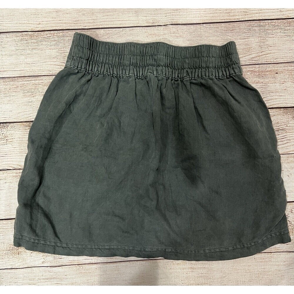 AERIE Women’s Green Super Soft Mini Skirt Pocket Hand Embellished XS - Picture 2 of 3